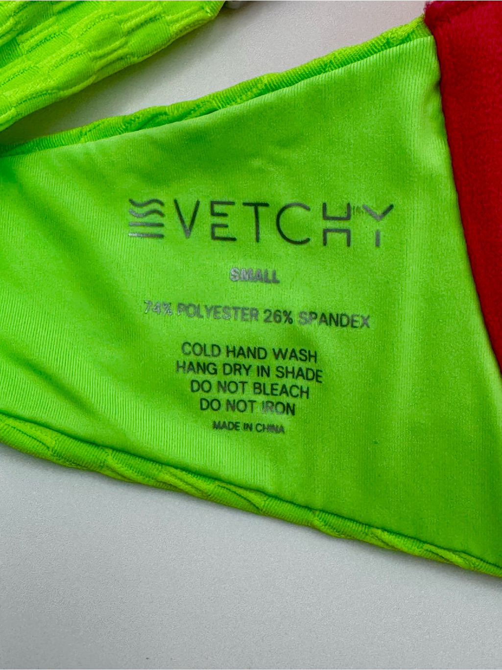 Vetchy Neon Colorblock Underwire Bikini - Orange, Fuchsia & Lime Nwt Size Small — image 6 of 8
